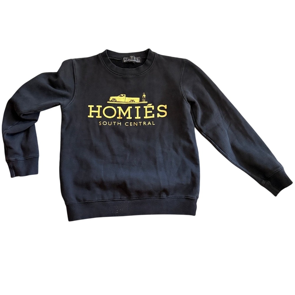 Brian Lichtenberg BLTEE Homies South Central Sweatshirt Black Gold Lowrider L